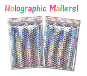 You Choose! 5 Colors 6x9 Bubble Padded Mailers, Ice Blue, Lavender, Nude Pink, Black, Holographic 6x10 Metallic Shipping Envelopes - ShipNFun