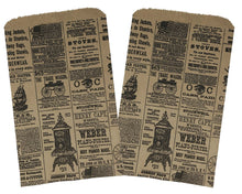 6x9 Newspaper print Paper Kraft Bags, Vintage Style Newsprint Bags - ShipNFun