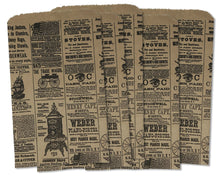 6x9 Newspaper print Paper Kraft Bags, Vintage Style Newsprint Bags - ShipNFun