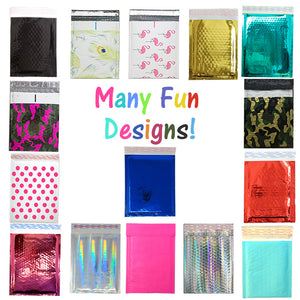 Any Style 6x10 Metallic Glamour Bubble Mailers Padded Shipping Envelopes Poly 0 - ShipNFun