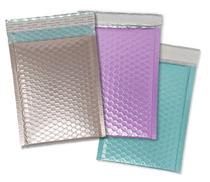 You Choose! 5 Colors 6x9 Bubble Padded Mailers, Ice Blue, Lavender, Nude Pink, Black, Holographic 6x10 Metallic Shipping Envelopes - ShipNFun