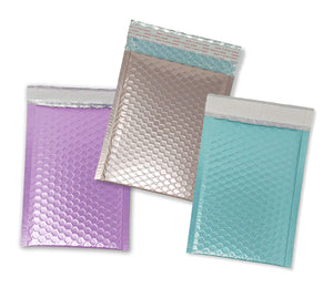 You Choose! 5 Colors 6x9 Bubble Padded Mailers, Ice Blue, Lavender, Nude Pink, Black, Holographic 6x10 Metallic Shipping Envelopes - ShipNFun