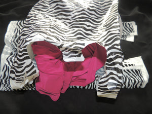 50 Zebra and Leopard Plastic T-Shirt Bags 8x5x16 Party Favor Animal Print Bags - ShipNFun