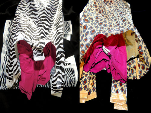 200 Zebra and Leopard Plastic T-Shirt Bags 8x5x16 Wholesale Animal W\Handle Bags - ShipNFun