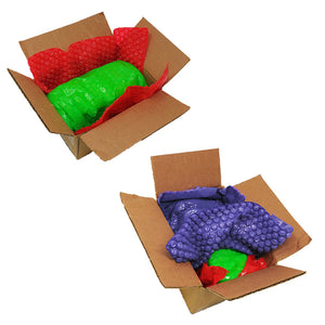 Red, Green and Purple Perforated 12" Cushioned Bubble Roll Wrap, Colorful Recyclable Shipping Packaging Wrap Choose your colors! - ShipNFun