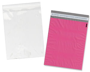Copy of 100 Pack, 50 Each 10x13" Flat Poly Mailers & 10x13 Clear Bags for Shirts, Self Sealing Shipping Clothing Flat Envelopes and Bag Combo Pack