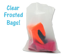 9x12 and 12x15" Frosted Plastic Merchandise Gift Bags, Party Retail Shopping Shirt Bags with Handles - ShipNFun