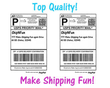 25, 50, 100, 200 Shipping Labels - Top Quality Jam Free, 2 Labels per Sheet Mailing Address Labels, USPS, Fedex, UPS Approved Half Page