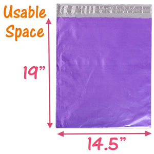 14.5x19 Poly Mailers, Hot Pink, Teal, Green, Blue, Yellow, Purple, Pastel Pink, Flat Poly Mailing Shipping Bags, Combo Colored Shipping Bags
