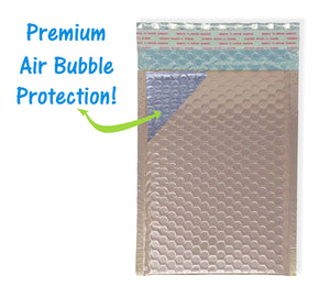 All 3 Sizes Bubble Mailers 8x12, 6x10, 4x8 Nude Pink, Assorted Combo Pack, Glamour Strong, Durable Seal Shipping Padded Envelopes, 6x9 Inch