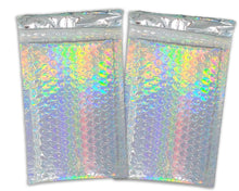 4x8" Holographic, Pink, Rose Gold, Teal, Black, Camo, Silver Metallic Bubble Mailers, Padded Self Sealing Shipping Envelopes Pack, Size #000