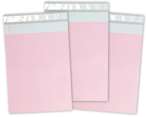 6x9, 9x12, 12x15, 14.5 x19 Pastel Pink Flat Poly Self Sealing shipping Mailers, Pink Design Mail bags, USPS, Fedex, UPS Approved Light pink