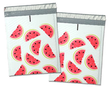 8x12 Watermelon Design Poly Bubble Mailers, (8.5x11 Usable Space) Protective Fun Colored Padded envelopes, Self Seal Adhesive Shipping Bags