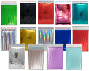 6&quot;x10&quot; Metallic Bubble Envelopes, Quality Packaging Protective Air Padded Colored Self Seal Mailing Shipping Bags #0 6x9, USPS, UPS FEDEX