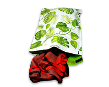 10x13, 14.5x19x4" Tropical Palm Leaves Flat Poly Mailers Combo, Mailing Shipping bags, Custom Banana Green leaf Medium and Large, Self Seal