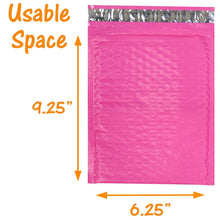 30 Pack 4x8, 6x10", 8x12, 10x15 Inch Hot Pink, Yellow, Purple Padded Colored Poly Bubble Mailers, Self Seal Mailing Shipping Envelope Bags