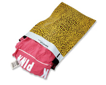 10x13, 14x17 Inch Poly Mailers, Wild Leopard Design  Animal Print Cheetah Pattern Self Sealing Clothing Shipping Bags, Inner lining 2 Sizes!