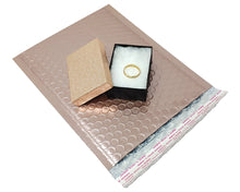 Rose Gold 3x2x1 - 3.5x3.5x1&quot; inch Cotton Filled Presentation Jewelry Boxes Paper Gift Display Retail Ring, Bracelets,  Storage Glam Design