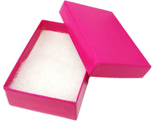 U.S.A- Hot Pink 3x2x1 Inch Cotton Filled Presentation Jewelry Boxes Paper Gift Display Retail Craft  Ring, Bracelets, Storage Pink Design