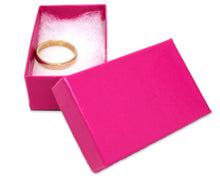 10, 30, 50, 100 Pack 2.5&quot;x 1.5 &quot;x1&quot; Hot Pink Cotton Filled Kraft Presentation Jewelry Boxes, Paper Gift Display, Retail Craft Ring Earring