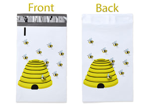 6x9 Honey Bee Flat Poly Mailers, Cute Self Sealing adhesive shipping Mailers, Colorful Design Mail bags, USPS, Bumblebee Fedex, UPS Approved