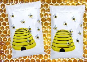 6x9 Honey Bee Flat Poly Mailers, Cute Self Sealing adhesive shipping Mailers, Colorful Design Mail bags, USPS, Bumblebee Fedex, UPS Approved