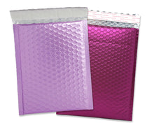 Large 10x15&quot; Purple Lilac, Heart Red, Nude Pink,  Burgundy Wine Metallic Bubble Mailers, Padded Weather Resistant Quality Shipping Envelopes