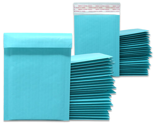 4x8, 6x10 Aqua Teal Kraft Bubble Mailers! Colorful Unique Quality Padded Envelope Mailers, Cushioned Peel n Seal Shipping Mail Postal Bags