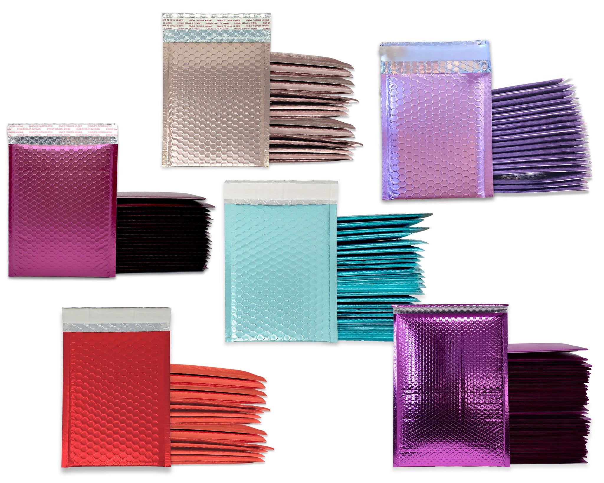 6x10 Colored Poly Bubble Mailers, Pink,Teal,Purple Shipping Mailing  Envelopes!