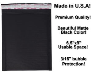 4x8, 5x9,  6x10 Black Matte Kraft Bubble Mailers! Colorful Unique Quality Padded Envelope Mailers, Cushioned Peel n Seal Shipping Mail COMBO