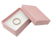 Pastel Pink 3.5x3.5x1 or 3x2x1 Inch Cotton Filled Presentation Jewelry Boxes Paper Gift Display Craft Ring, Bracelets, Storage Design U.S.A