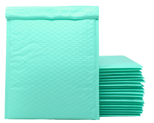 Extra Large! 14x20 Inch Cyan Aqua Mint Colored Poly Bubble Mailers!  Padded Air Protective Envelopes, #7 Cushioned Peel Seal Mail Bags! NEW!