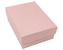 Pastel Pink 3.5x3.5x1 or 3x2x1 Inch Cotton Filled Presentation Jewelry Boxes Paper Gift Display Craft Ring, Bracelets, Storage Design U.S.A