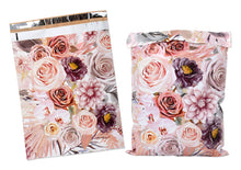 10x13, 14x17 Inch Bohemian Flowers Design Poly Mailers, Boho Rose Bouquet Pattern,  Self Sealing Clothing Shipping Bags, W/Protective lining