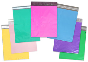 14.5x19 Poly Mailers, Hot Pink, Teal, Green, Blue, Yellow, Purple, Pastel Pink, Flat Poly Mailing Shipping Bags, Combo Colored Shipping Bags