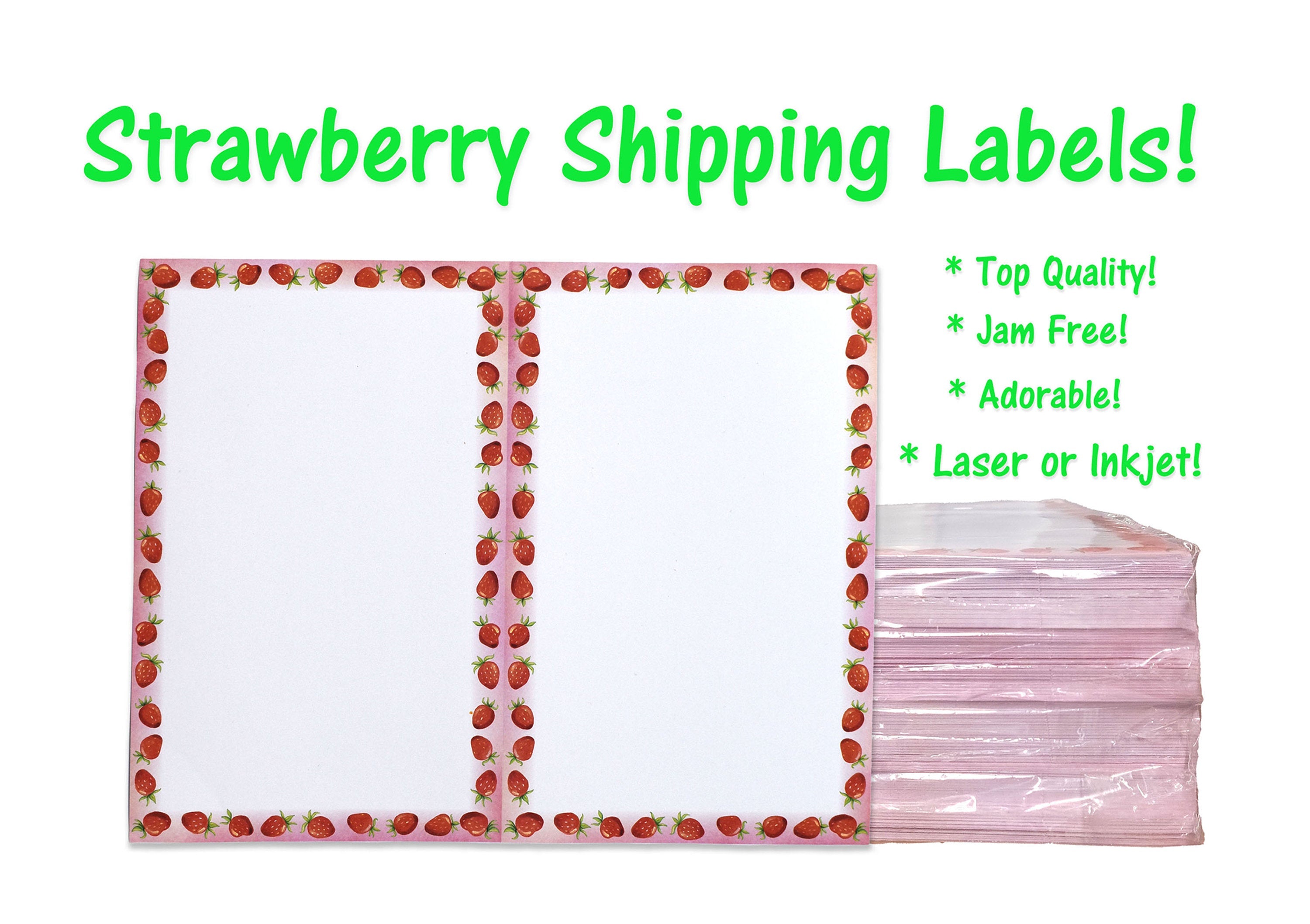 100 Shipping Labels Top Quality Jam Free, 2 Labels per Sheet for