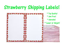 Strawberry, Sunflower, Pink Hearts Quality Jam Free Shipping Labels, 2 Labels per Sheet Mailing Address USPS, Fedex, UPS Half Page Blank NEW