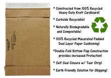 Eco Friendly Brown Kraft Heavy Duty Paper Padded Mailers! Cushioned Recyclable Mailing Envelopes, Shipping Gifts,