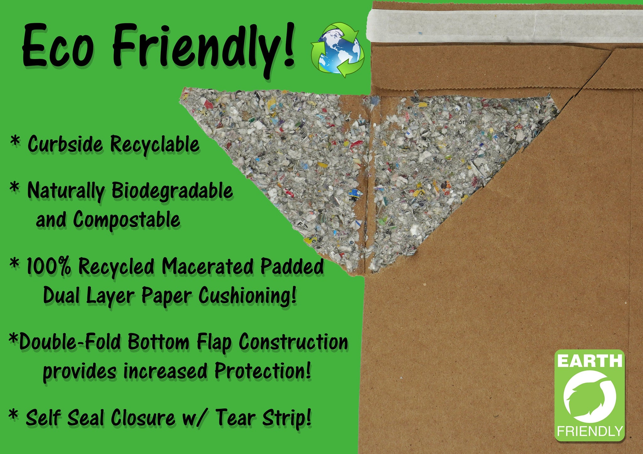 100% Recycled Kraft Paper Mailers – EcoPackables