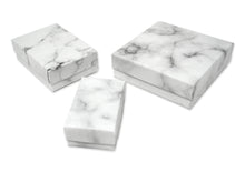 Greek Marble Cotton Filled Jewelry Boxes Display Presentation for Gifts Crafts Ring, Bracelets, White, Black 3 Sizes 3x2x1, 2.5x1.5x1 3x3x1