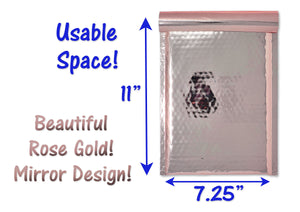 7x11 Rose Gold Mirrored, Holographic, Ice Blue, Nude Pink, Metallic Bubble Mailers, Shipping Envelopes Combo Durable Fun lightweight Mailing