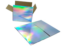 8x6x4" Hologram Designer Boxes, Recyclable, Shiny, Reflective Reusable Holographic Cardboard Paper Favor Shipping Boxes, Cute Party Gifts